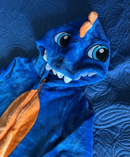 Pijama infantil macacão fleece dinossauro TAM 6