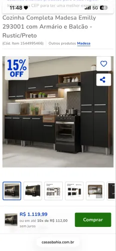 Armário de cozinha completo