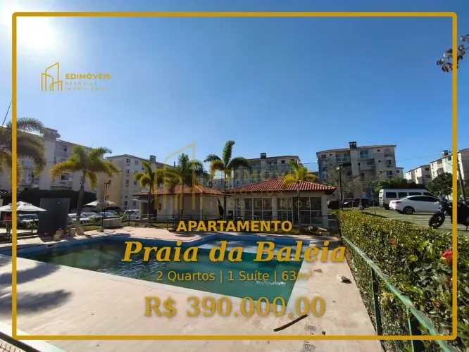 Incrível apartamento com churrasqueira e piscina na Praia da Baleia!