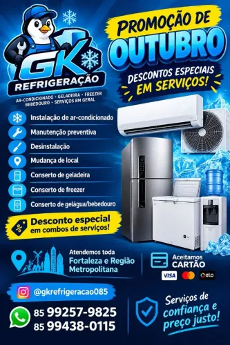 Ar condicionado, frizzer ,gelagua