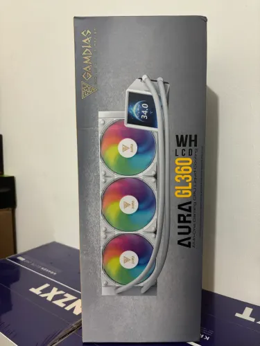Water Cooler Gamdias Aura GL360 LCD WH - 360mm Branco RGB