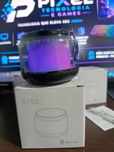 CAIXA DE SOM BLUETOOTH RGB S100 NOVA