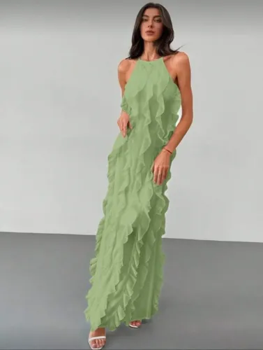 Vestido verde festa