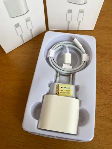 Carregador iPhone Turbo 20W Fonte + Cabo USB-C Lightning