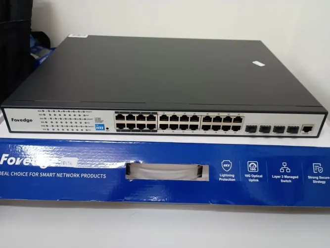 SWITCH FOREDGE L3 GERENCIÁVEL COM 24P PoE + 4P 10G SFP+ (NOVO NA CAIXA)