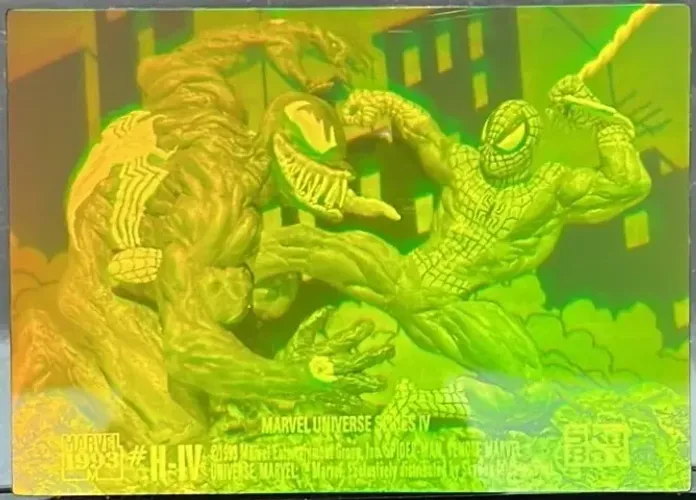 Card Spider-Man vs Venom 3d Holograma Marvel Universe Series 4 1993 - Skybox