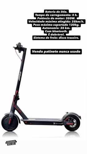 Patinete elétrico novo