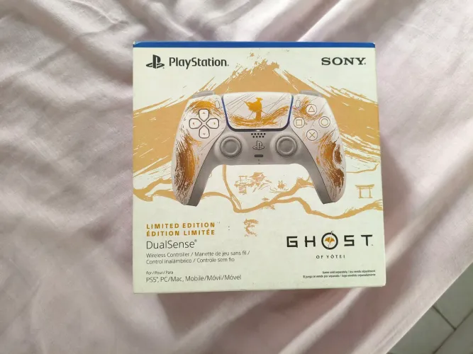 Controle Sem Fio Dualsense Edição Limitada Ouro Ghost Of Yotei Ps5