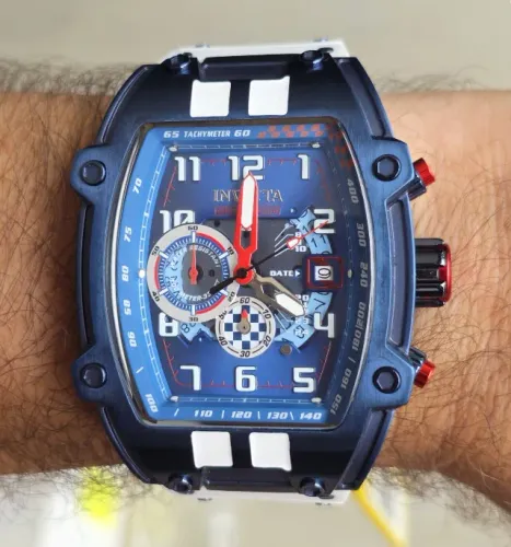 Invicta S1 Rally 42330 Diablo Azul, Branco e vermelho