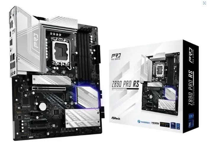 Placa Mãe Asrock Z890 Pro Rs Lga 1851 4xddr5 Chipset Intel Preto