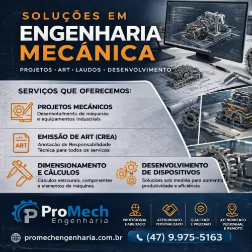 Engenheiro Mecânico | Projetos, ART, Laudos e Desenvolvimento de Máquinas