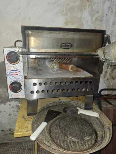 Forno de pizza total inox com pedra refratária