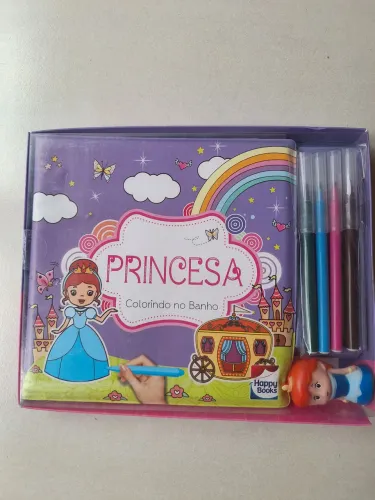 Livro Princesa Colorindo no Banho