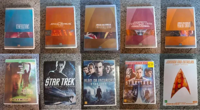 COLEÇÃO DVDs - STAR TREK - FILMES CINEMA + BONUS SERIE ANIMADA 