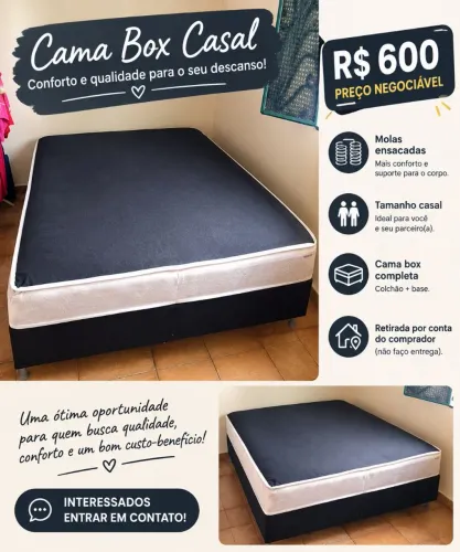 Cama Casal Molas Ensacadas