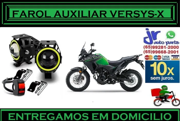 Par Farol Auxiliar Milha Kawasaki Versys-x 300cc