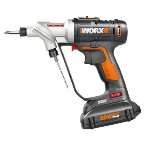 Parafusadeira e Furadeira 20v Switchdriver Bivolt Cabeçote Duplo Wx176 Worx