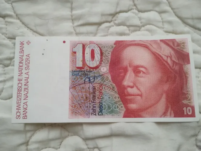Nota de 10 Francos Suíços - Leonhard Euler