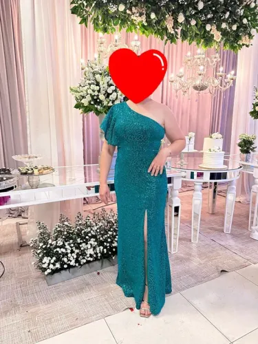 Vestido de festa verde
