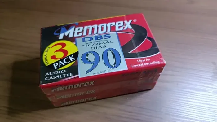 3 Fitas K7 Virgens - Modelo Memorex DBS90 - Lacradas