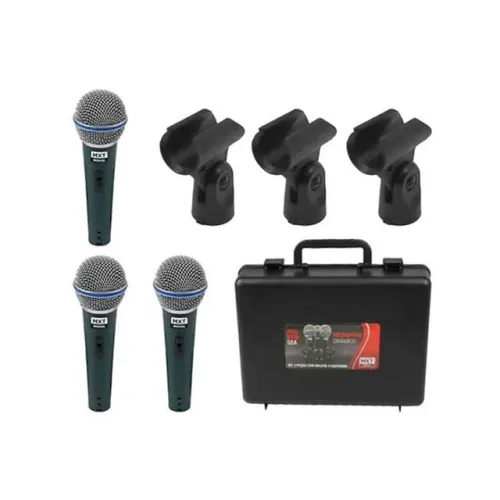 KIT C/ 3 Microfones MXT Dinâmico PRO BTM-58A - AC2158