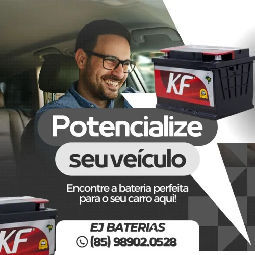 Bateria automotiva com 1 ano de garantia