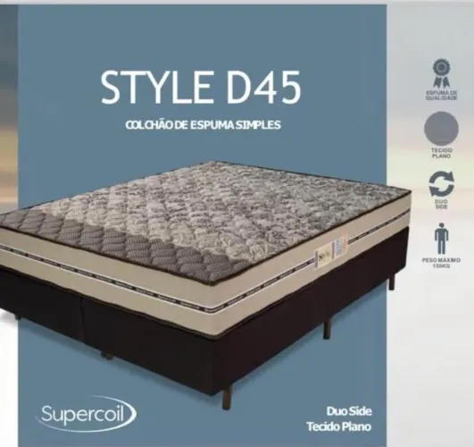 Cama box casal d45 Colchão 