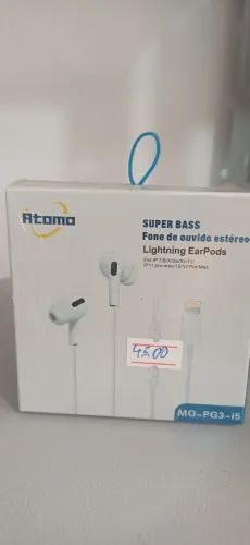 Fone de ouvido Lightning EarPods Super Bass
