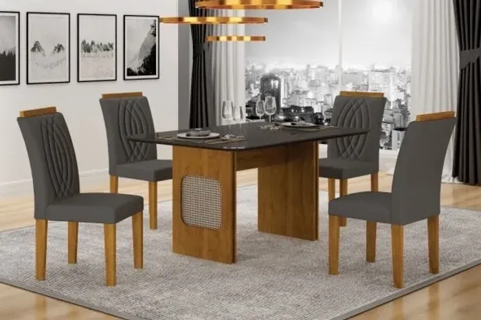 Mesa Lara com 4 cadeiras