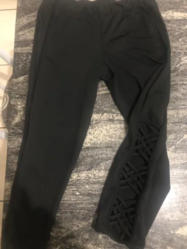 Calça Legging Preta com Detalhes (P)