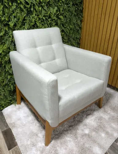 Poltrona Esmeralda Tecido Linho - PRONTA ENTREGA!