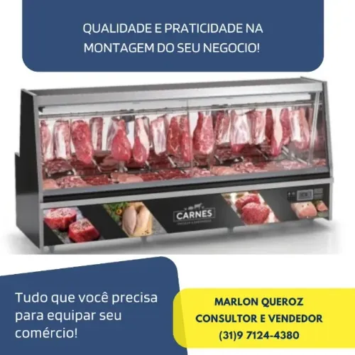 Balcão de Açougue 3M Gelopar Preto 220v