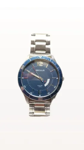 Relógio Seculus Masculino Azul - Original