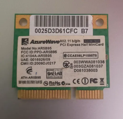 Placa de Rede Wireless para Notebook AzureWave AR5B95