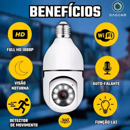 Câmera de segurança Wifi 360° - Nova - Entregamos - Garantia