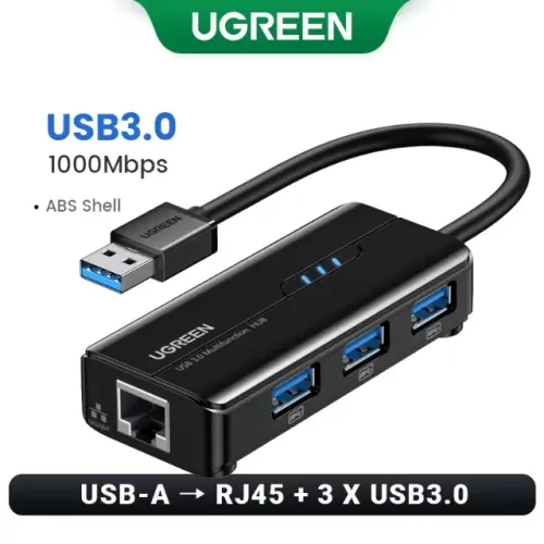 Adaptador Rj45 Para Usb Ugreen 3.0 1000mbps Ethernet Mi Box