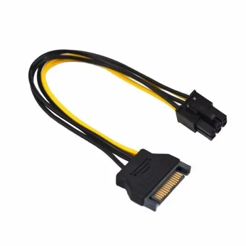 Cabo Adaptador Placa de Vídeo Sata Power P/ 6 Pinos 