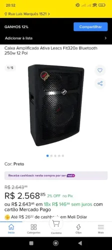 Som Profissional LEACS Caixa Ativa + Passiva 500w rms