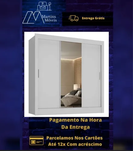 GRANDE PROMOÇÃO GUARDA ROUPA ROMA COM ESPELHO   ENTREGA GRATIS  