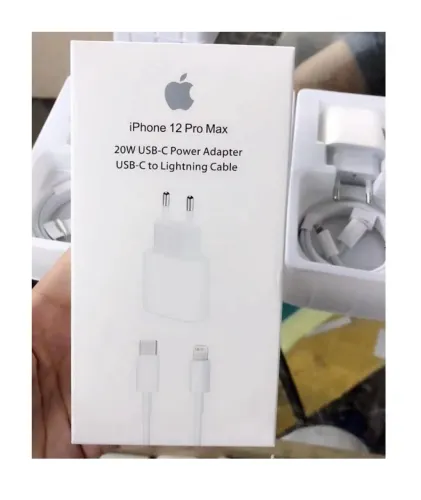 Carregador iPhone Cabo 1m + Caixa Fonte Tipo C 20w Turbo