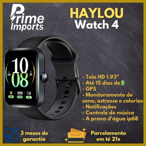 Haylou Watch 4 GPS - Tela HD 1.93