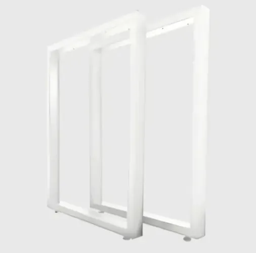 Pé de mesa estilo industrial reforçado 75x50 branco