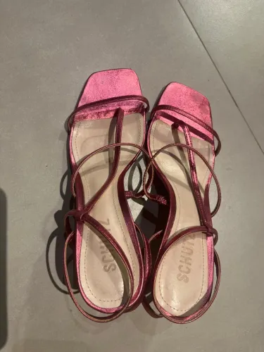 Sandália Schutz Rosa Metálica - Original!