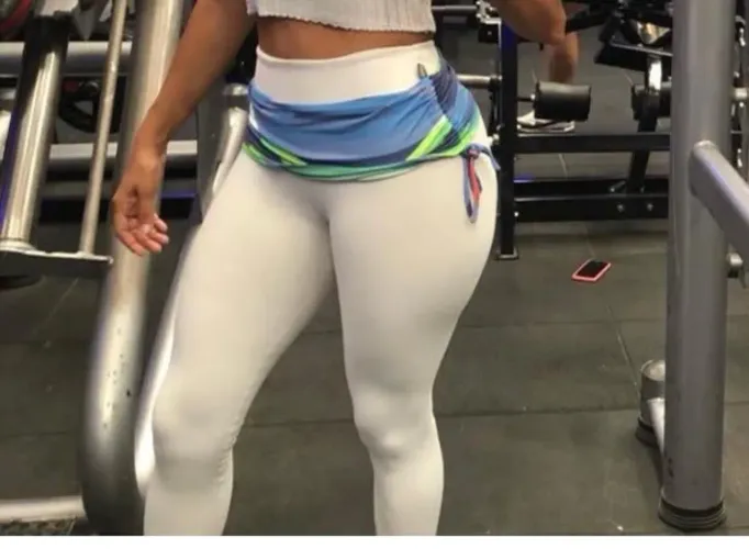 legging com sobre saia  cintura alta cor branco tamanho p