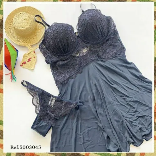 Camisola  Lingerie Sensual em Renda Delicada