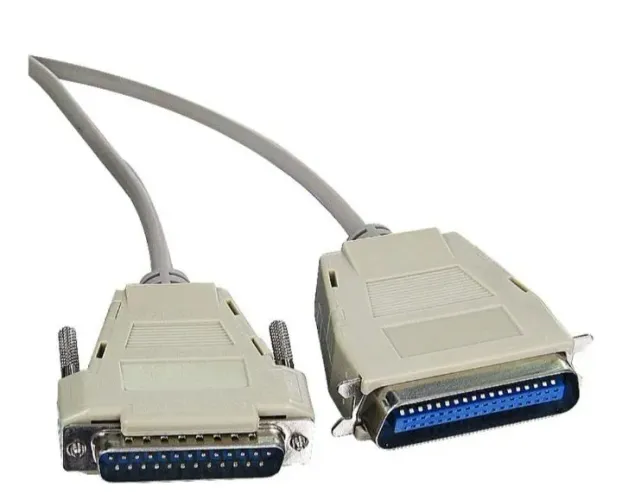 Cabo Serial DB25 Macho para DB25 Macho 3 mts