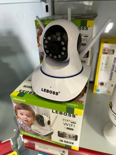 Câmera 3 antenas Wi-fi com aplicativo celular