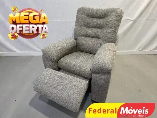 Poltrona Retrátil e Reclinável em Linho Bege MEGA OFERTA (ENTRE EM CONTATO)