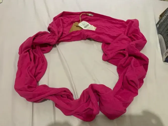 echarpe enjoy rosa nova com etiqueta