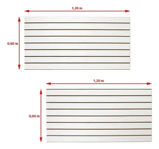 Painel Canaletado 0,60 x 1,20 Kit com 2
